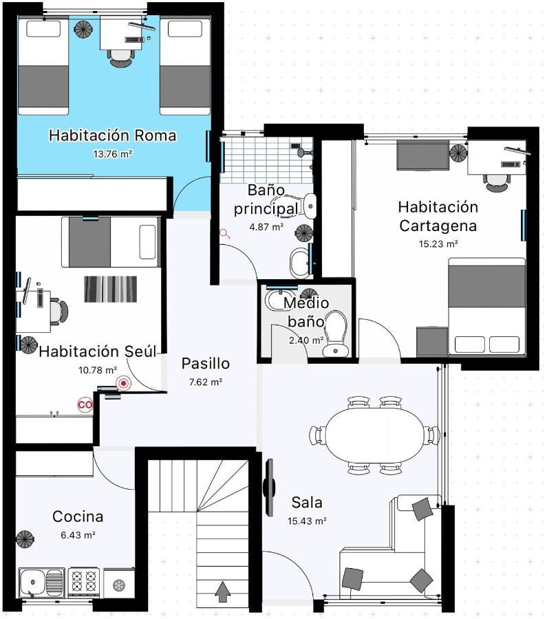 Habitacion Roma Apartment Kota Meksiko Bagian luar foto